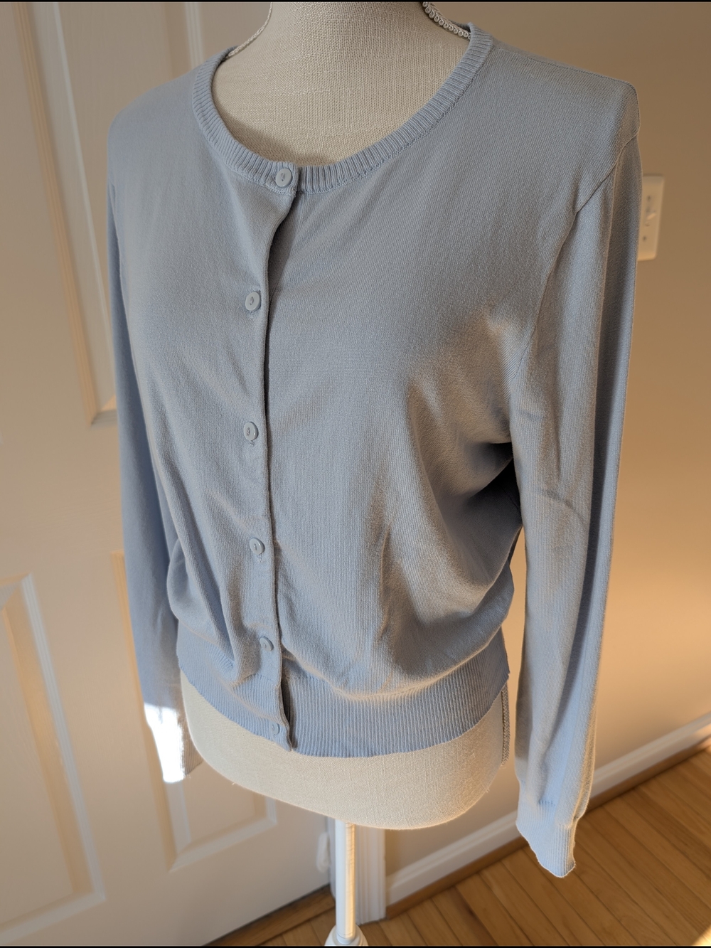 H&M Pale Blue Button Front Women's Cardigan